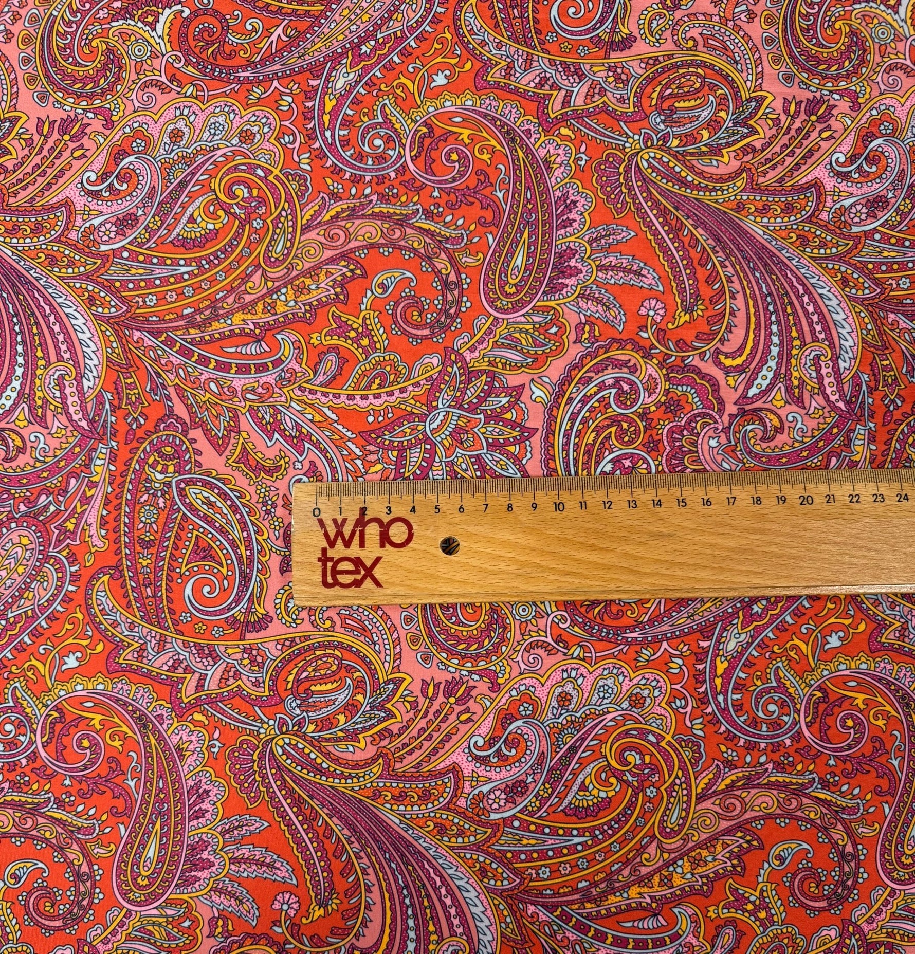 Paisley Print Stretch Spandex Fabric by the Metre - Whotex Fabrics London