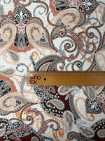 Paisley Satin Fabric by the Metre - Whotex Fabrics London