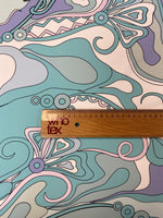 Pastel Abstract Crepe Fabric by the Metre - Whotex Fabrics London