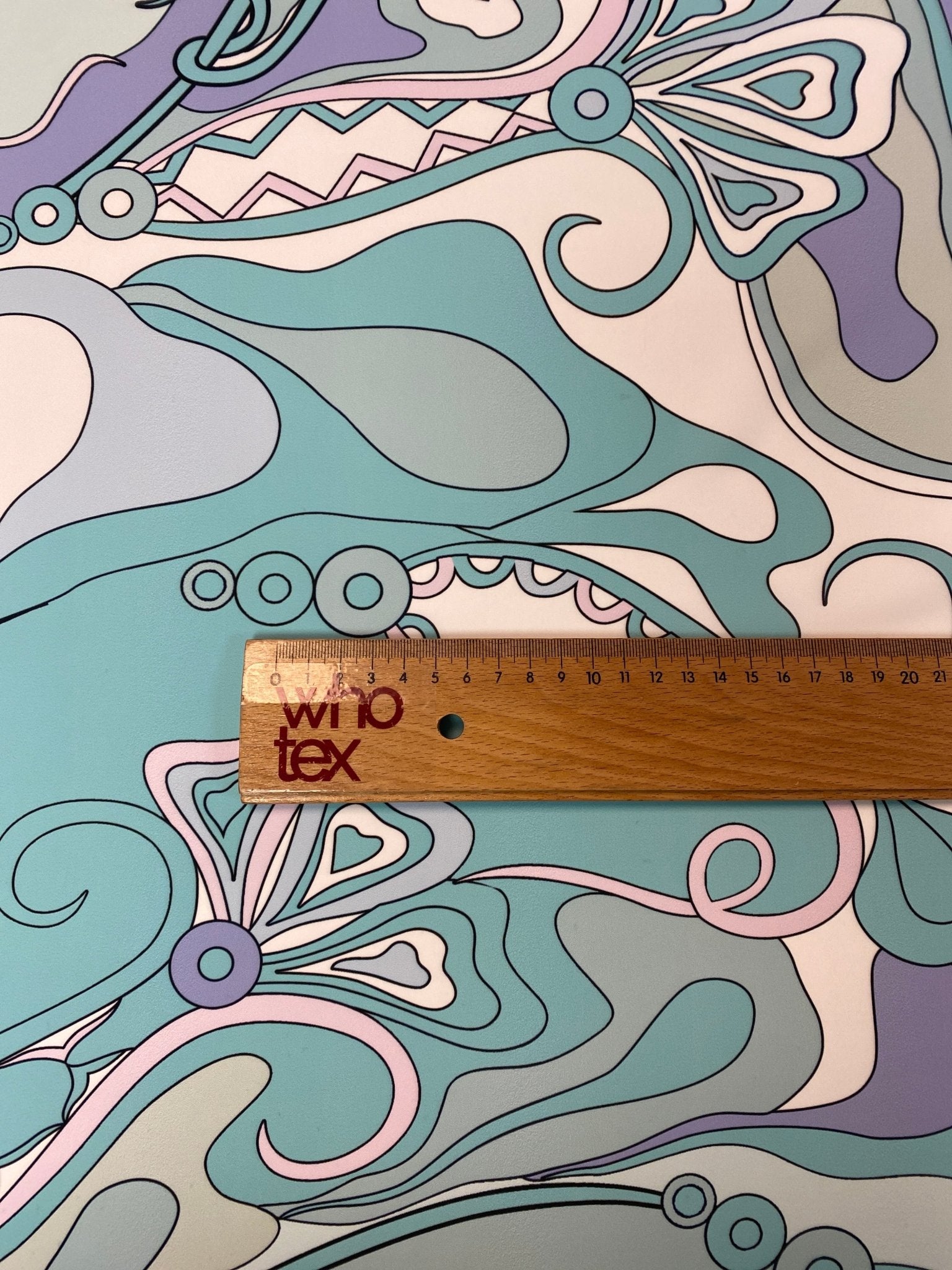Pastel Abstract Crepe Fabric by the Metre - Whotex Fabrics London