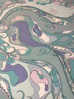 Pastel Abstract Crepe Fabric by the Metre - Whotex Fabrics London