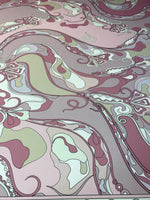 Pastel Abstract Crepe Fabric by the Metre - Whotex Fabrics London