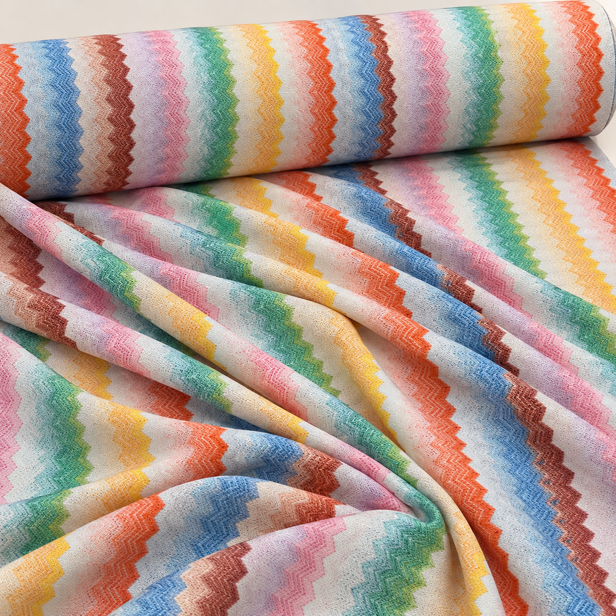 Pastel Chevron Fabric by the Metre - Whotex Fabrics London