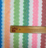 Pastel Chevron Power Mesh Fabric by the Metre - Whotex Fabrics London