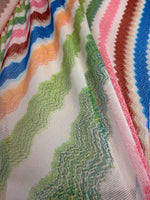 Pastel Chevron Power Mesh Fabric by the Metre - Whotex Fabrics London