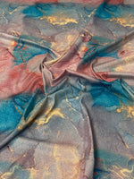 Pastel Marble Lurex Fabric by the Metre - Whotex Fabrics London