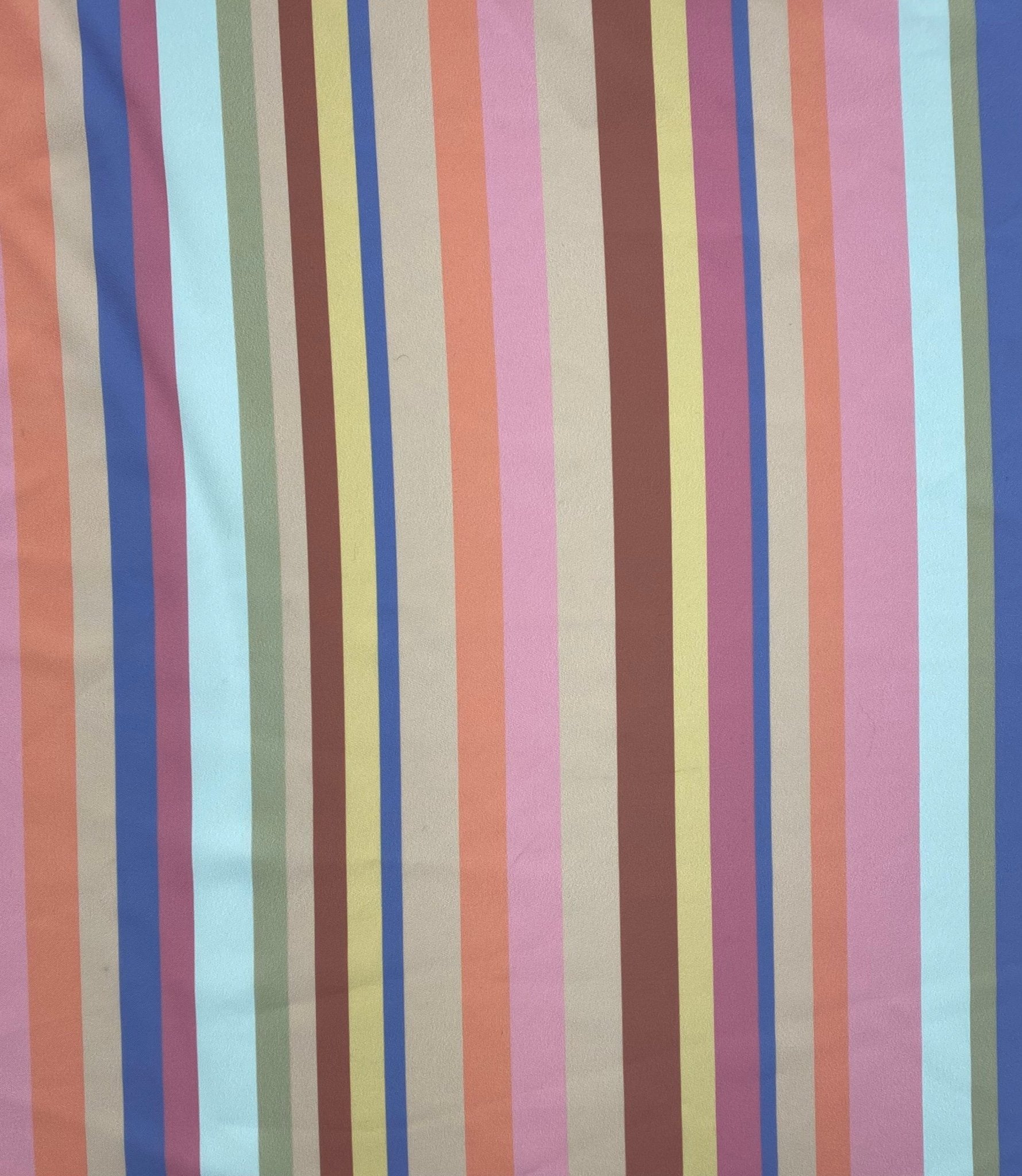 Pastel Multicolour Stripe Fabric by the Metre - Whotex Fabrics London