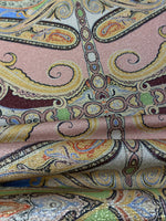 Pastel Paisley Lurex Fabric by the Metre - Whotex Fabrics London