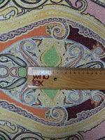 Pastel Paisley Lurex Fabric by the Metre - Whotex Fabrics London