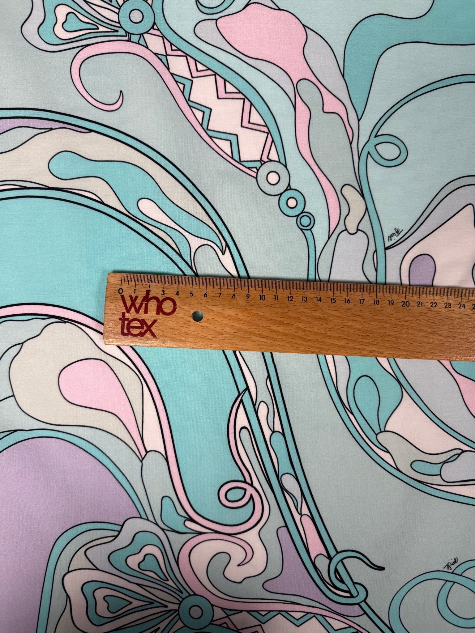 Pastel Psychedelic Swirl Organic Cotton Poplin Fabric by the Metre - Whotex Fabrics London