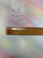 Pastel Rainbow Gradient Print sequin Fabric by the Metre - Whotex Fabrics London