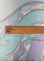Pastel Swirl Lycra Satin Fabric by the Metre - Whotex Fabrics London