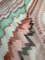 Pastel Zigzag Power Mesh Fabric by the Metre - Whotex Fabrics London