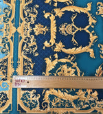 Peacock Baroque Upholstery Fabric by the Metre - Whotex Fabrics London