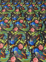 Peacock Pattern Fabric, Rose Fabric By The Yard - Whotex Online Fabric Store