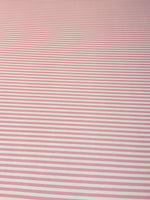 Pink and White Striped Fabric by the Metre - Whotex Fabrics London