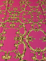 Pink Baroque Crepe Fabric by the Metre - Whotex Fabrics London