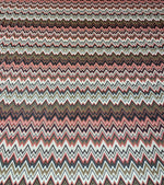 Pink Black Chevron Mesh Knit Fabric with Metallic Accents by the Metre - Whotex Fabrics London