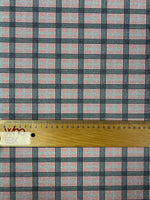 Pink Check Lurex Fabric by the Metre - Whotex Fabrics London