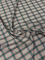 Pink Check Lurex Fabric by the Metre - Whotex Fabrics London