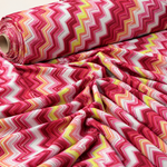 Pink Chevron Fabric by the Metre - Whotex Fabrics London