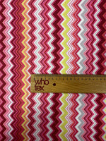 Pink Chevron Upholstery Fabric by the Metre - Whotex Fabrics London