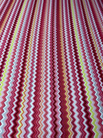 Pink Chevron Upholstery Fabric by the Metre - Whotex Fabrics London