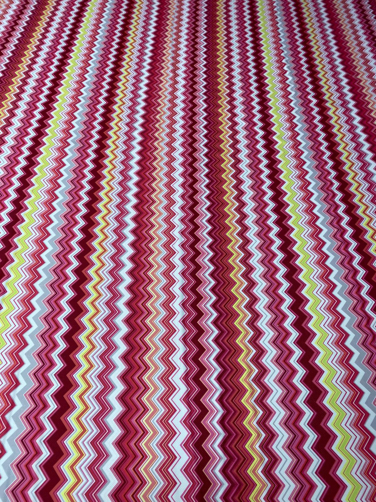 Pink Chevron Upholstery Fabric by the Metre - Whotex Fabrics London