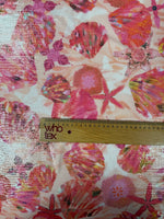Pink Floral Sequin Fabric for Summer Dresses - Whotex Fabrics London