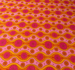Pink Geometric Pattern Floral Fabric – Fabric by Metre, Options: Satin, Crepe, Spandex, Chiffon - Whotex Fabrics London