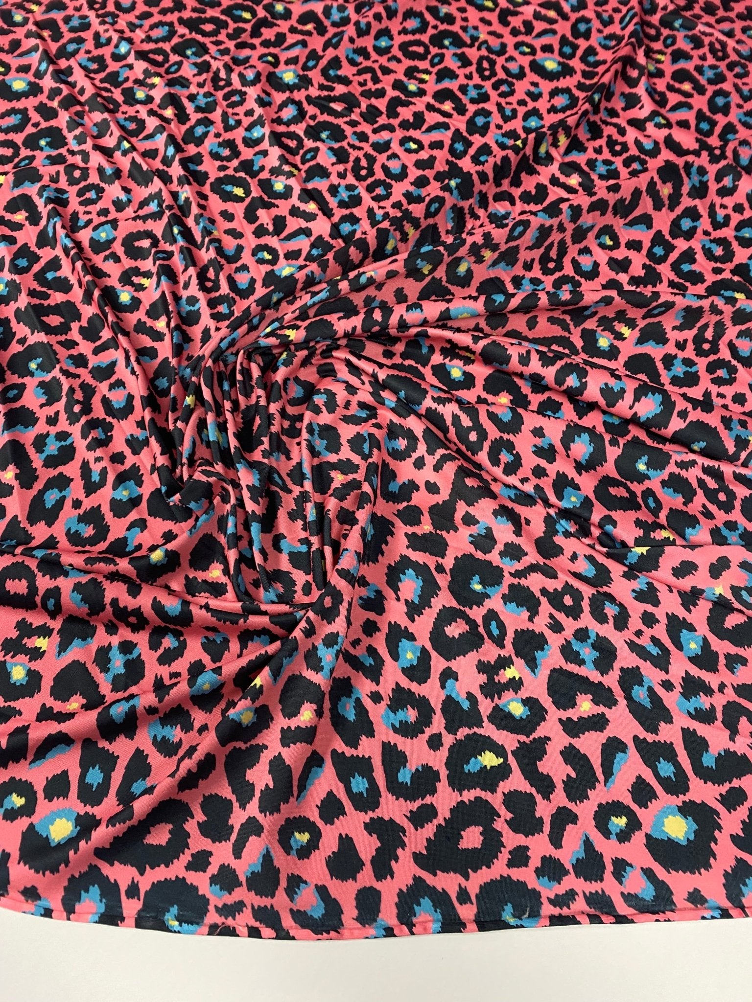 Pink Leopard Print Fabric – Bold Animal Pattern by Metre - Whotex Fabrics London