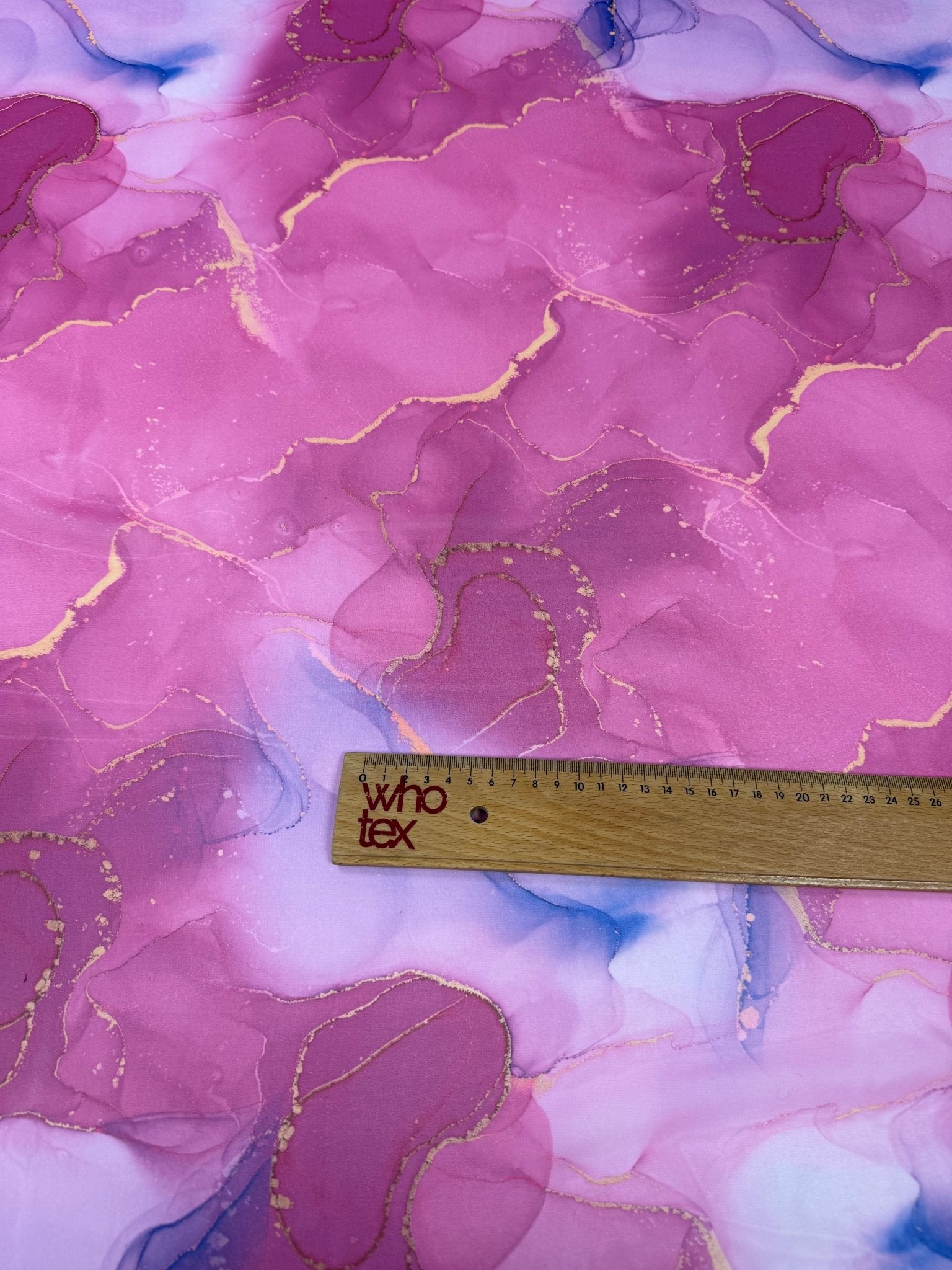 Pink Marble Poly Silk Chiffon Fabric by the Metre - Whotex Fabrics London