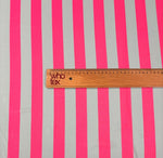 Pink & Mint Striped Chiffon Fabric by the Metre - Whotex Fabrics London