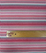 Pink Multi Zigzag Metallic Mesh Fabric by the Metre - Whotex Fabrics London
