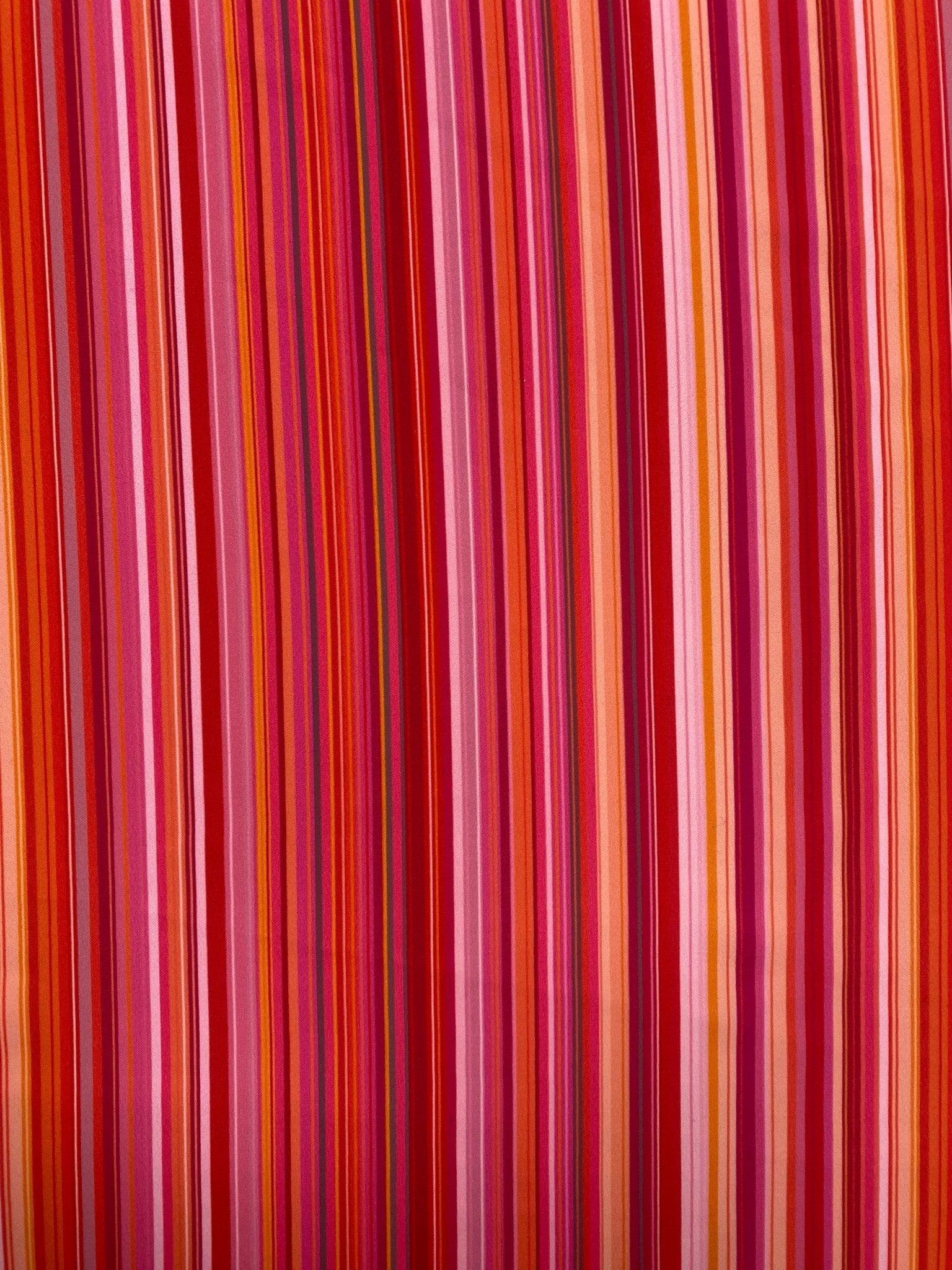 Pink Orange Striped Shimmer Fabric by the Metre - Whotex Fabrics London
