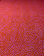 Pink Orange Zebra Lurex Fabric by the Metre - Whotex Fabrics London