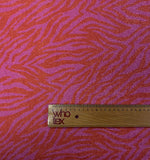 Pink Orange Zebra Lurex Fabric by the Metre - Whotex Fabrics London