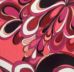 Pink Petal Swirl Fabric – Psychedelic Abstract Print by the Metre - Whotex Fabrics London
