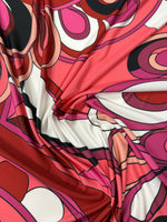 Pink Red Retro Spandex Fabric by the Metre - Whotex Fabrics London