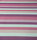 Pink Striped Shimmer Lurex Fabric by the Metre - Whotex Fabrics London