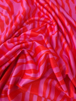 Pink Tiger Pattern Fabric,, Red pink striped Fabric - Whotex Online Fabric Store