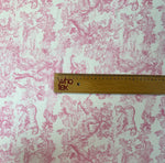 Pink Toile de Jouy Fabric by the Metre - Whotex Fabrics London