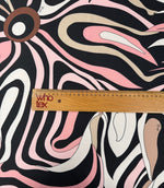 Pink Wave Satin Fabric by the Metre - Whotex Fabrics London