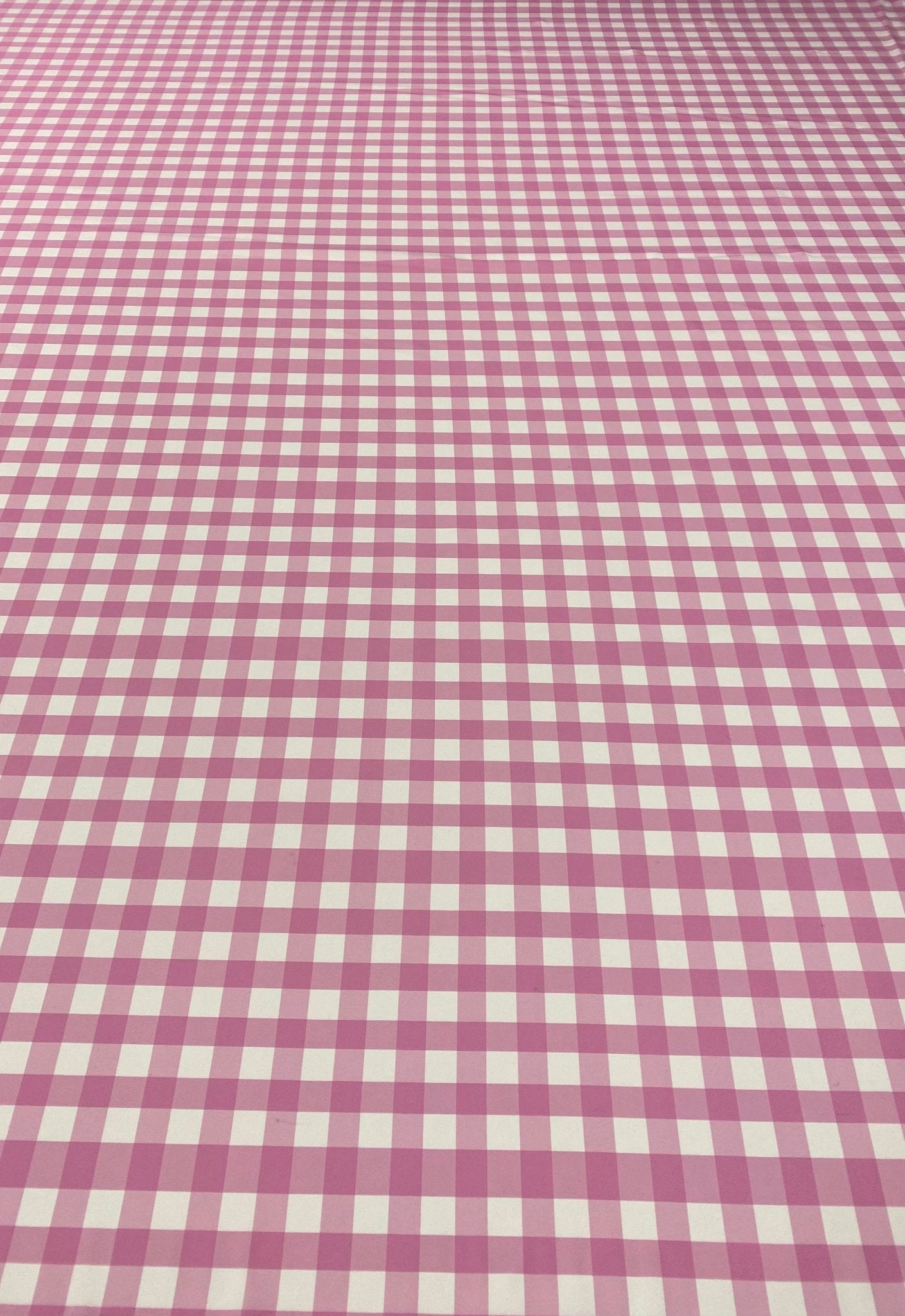 Pink White Plaid Fabric by Metre - Whotex Fabrics London