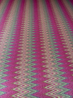 Pink Zigzag Knit Fabric - Lurex 4 - Way Stretch Fabric - Whotex Fabrics London