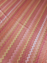 Pink Zigzag Knit Lurex Fabric - Whotex Fabrics London