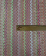 Pink Zigzag Knit Lurex Fabric - Whotex Fabrics London