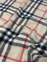 Plaid Woolen Fabric, Lumberjack Tartan Fabric, Beige Base - Whotex Online Fabric Store
