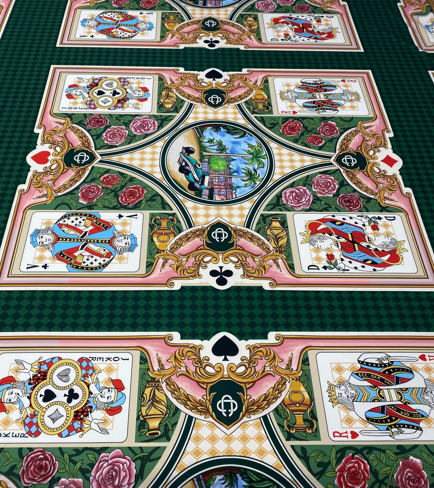 Playing Cards Fabric by Metre - Whotex Fabrics London