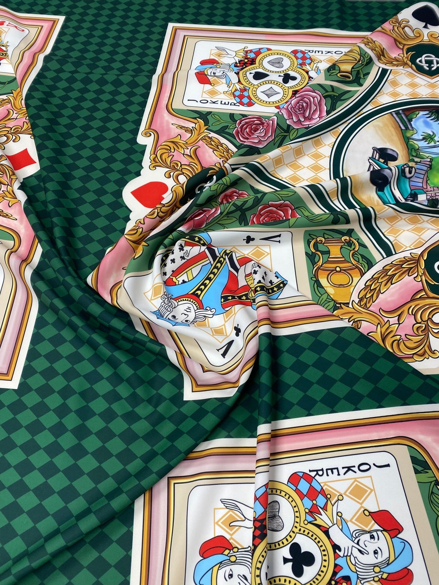 Playing Cards Fabric by Metre - Whotex Fabrics London